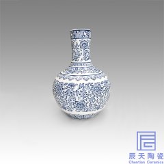陶瓷青花賞瓶廠(chǎng)家  陶瓷賞瓶禮品價(jià)格